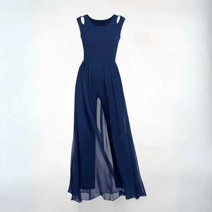 Black Sleeveless Wide Leg Jumpsuit | Women's Casual Outfit 5