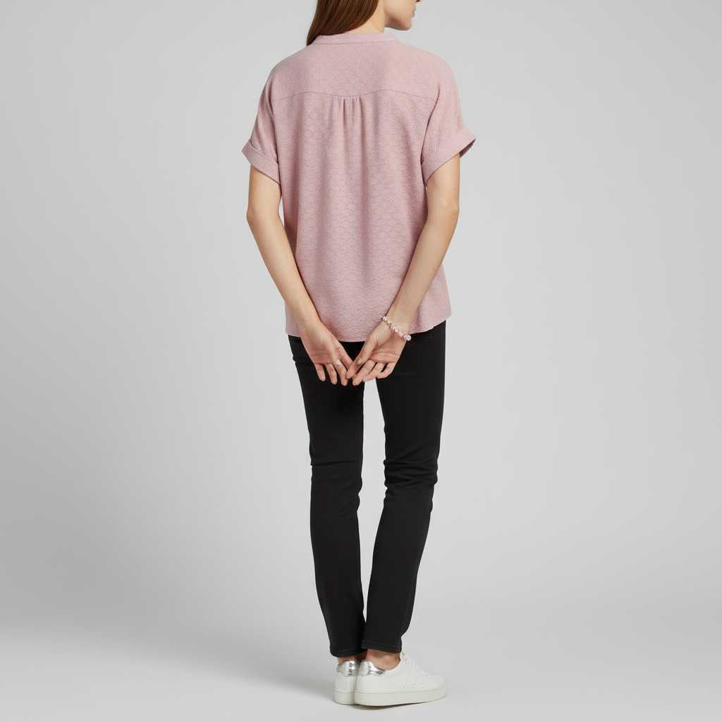Casual V-Neck Top | Women's T-Shirt Short Sleeve Cotton 4
