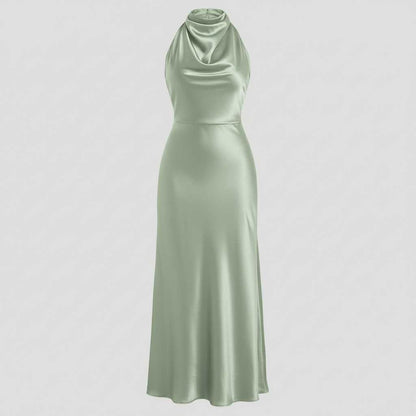 Elegant Halter Midi Dress | Evening Dress for Women 10