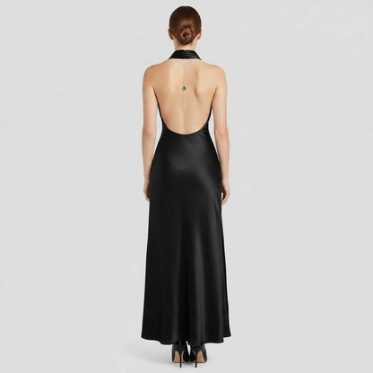 Elegant Halter Midi Dress | Evening Dress for Women 4