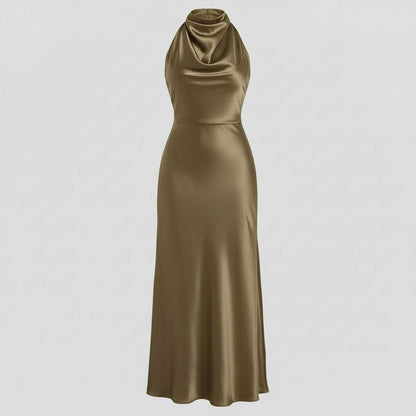 Elegant Halter Midi Dress | Evening Dress for Women 5