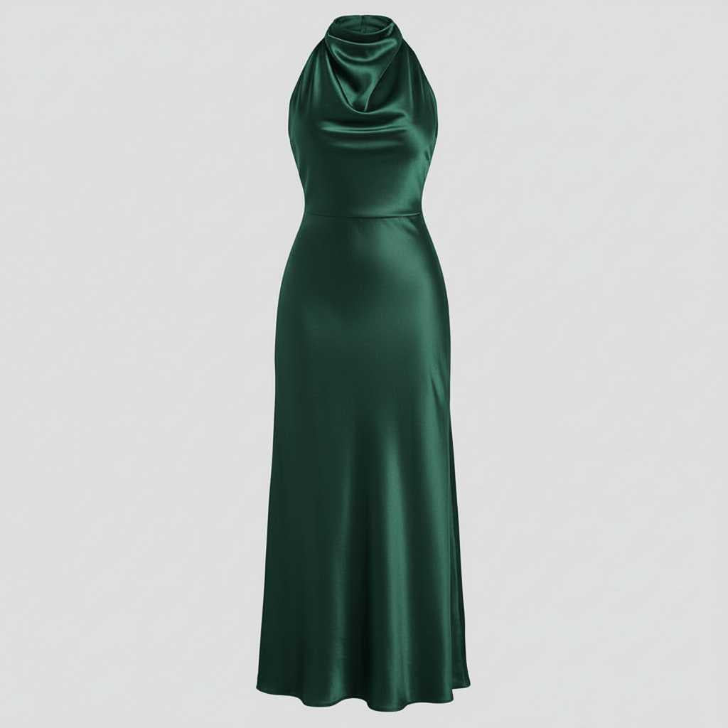 Elegant Halter Midi Dress | Evening Dress for Women 6
