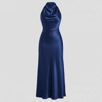 Elegant Halter Midi Dress | Evening Dress for Women 8