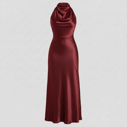 Elegant Halter Midi Dress | Evening Dress for Women 9