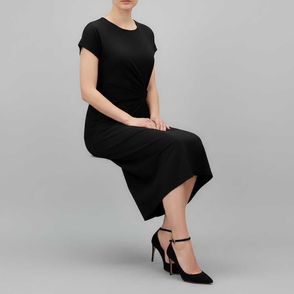 Elegant Midi Dress | Women's Dress for Office Attire 3