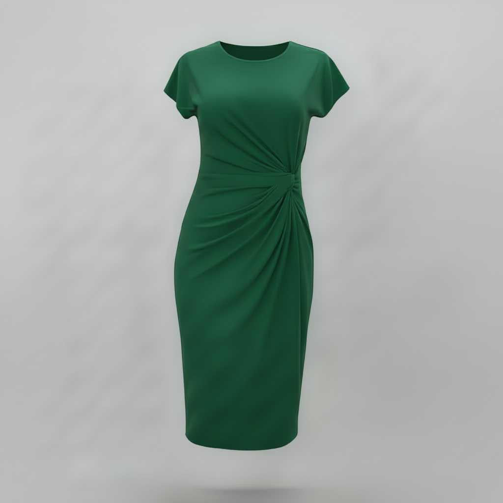 Elegant Midi Dress | Women's Dress for Office Attire 8