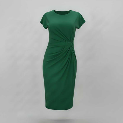 Elegant Midi Dress | Women's Dress for Office Attire 8