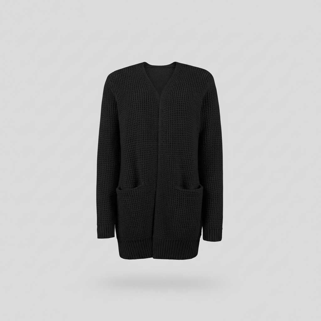 Gray Long Cardigan | Women's Cozy Knitted Sweater 0