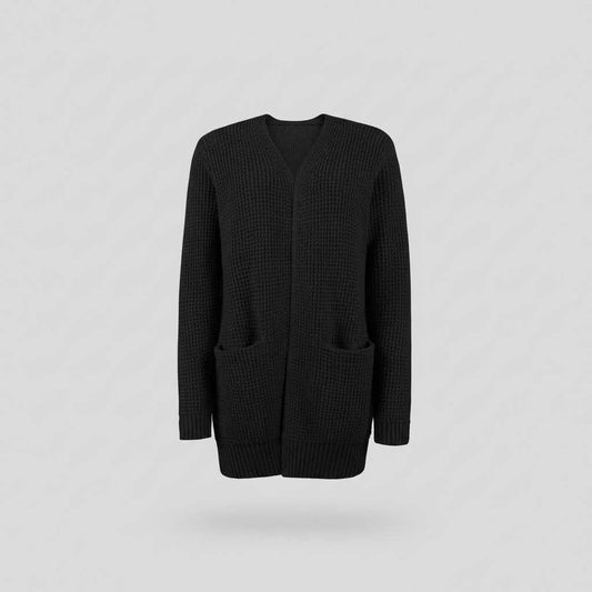 Gray Long Cardigan | Women's Cozy Knitted Sweater 0