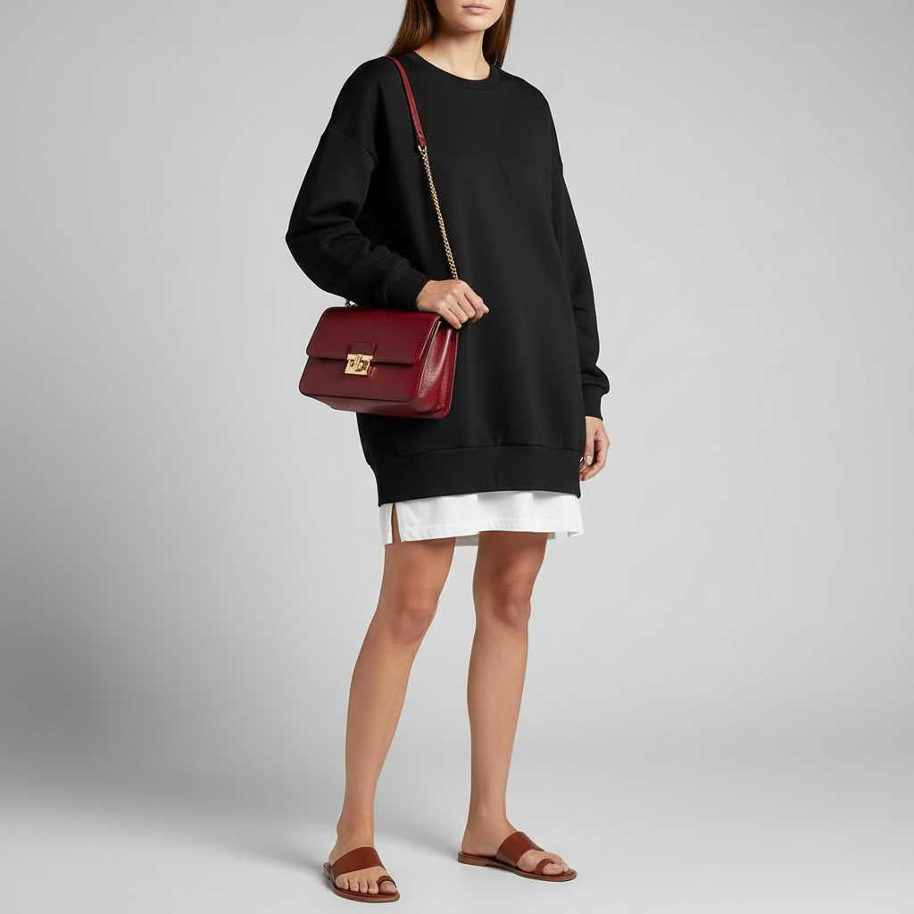 Oversized Black Sweatshirt | Women's Casual Hoodies 1