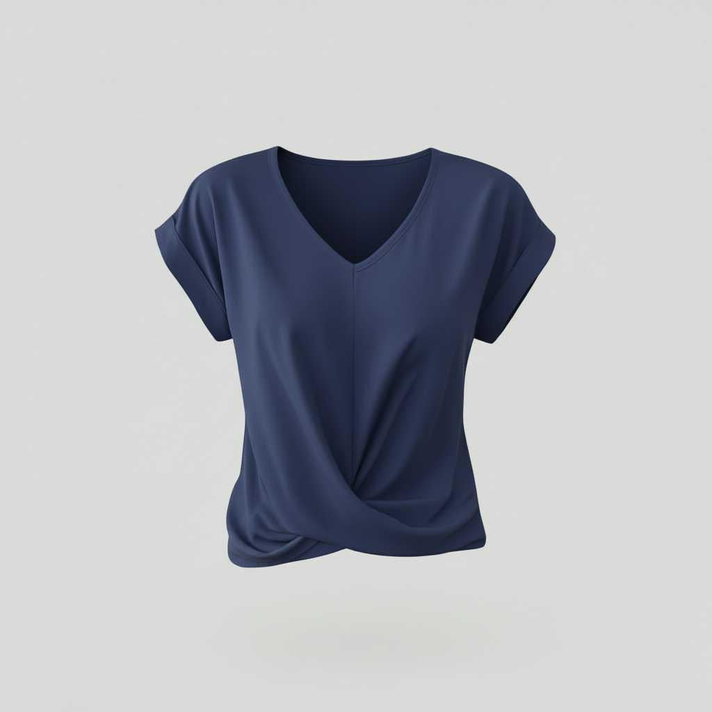 Twisted V-Neck T-Shirt | Women's Casual T-Shirt 6