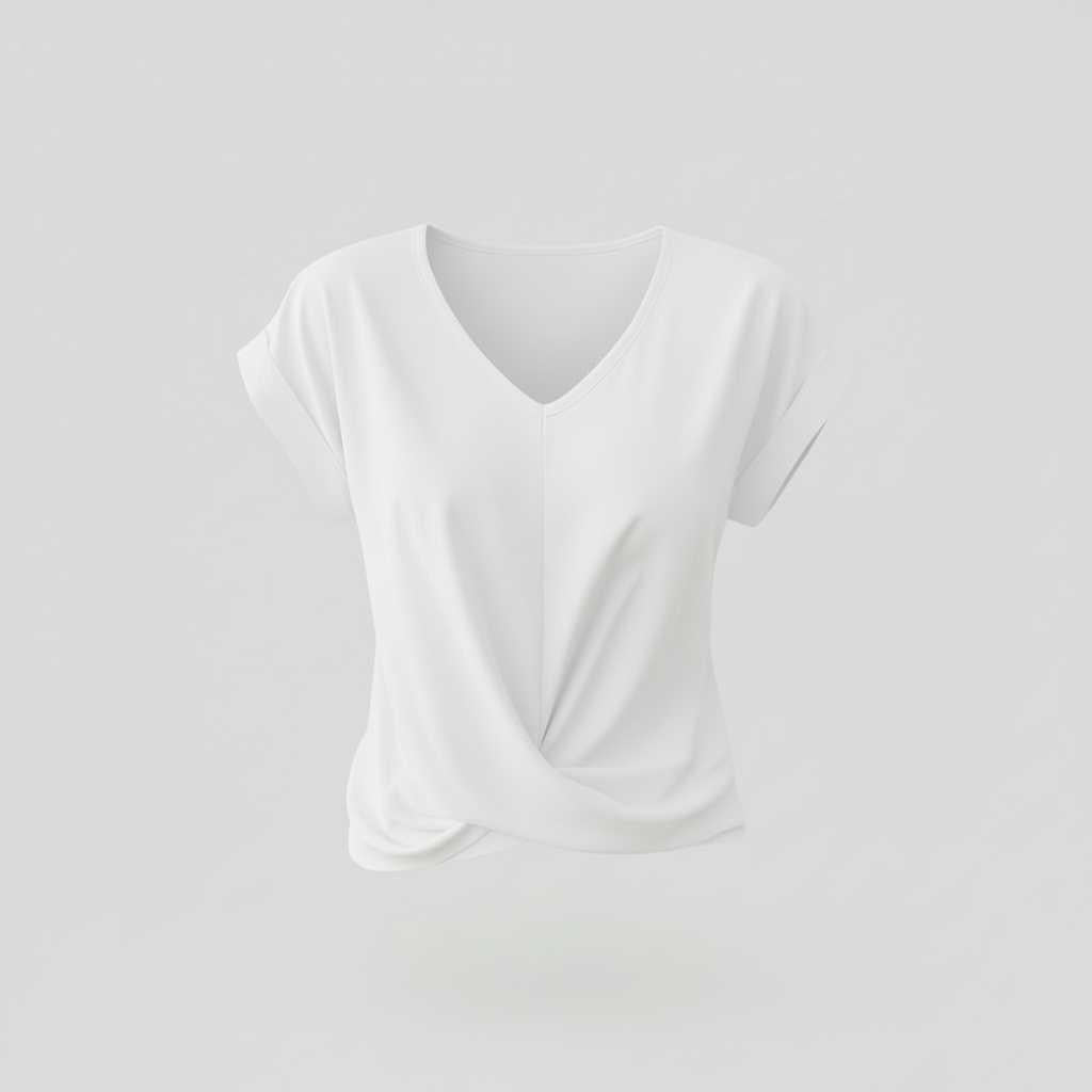 Twisted V-Neck T-Shirt | Women's Casual T-Shirt 8